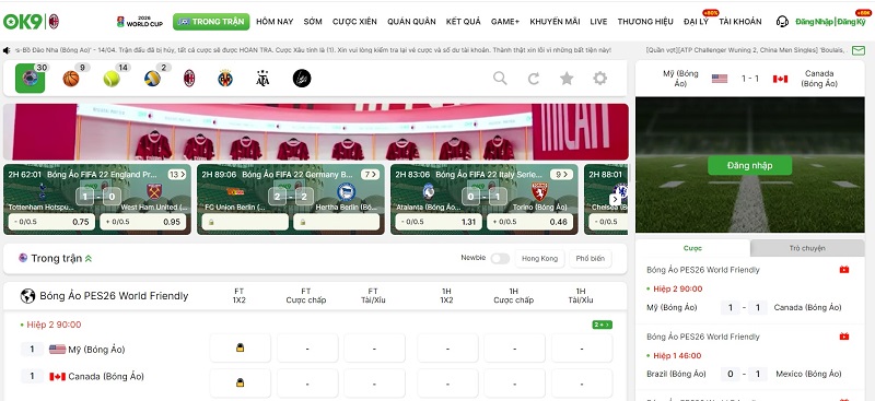 Link thể thao xanh chín OK9